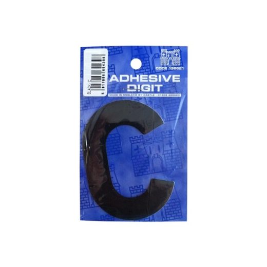 C - 3IN ADHESIVE BLACK PACK OF 12