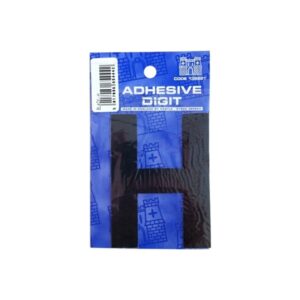H - 3IN ADHESIVE BLACK PACK OF 12
