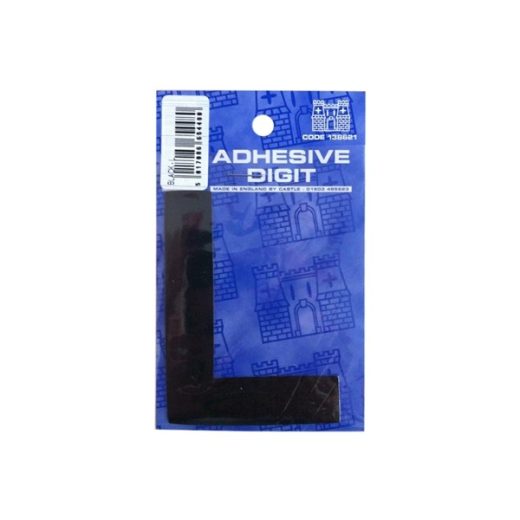 L - 3IN ADHESIVE BLACK PACK OF 12