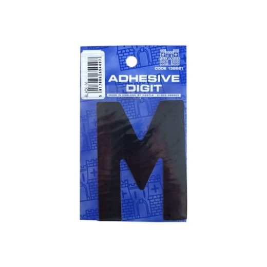 M - 3IN ADHESIVE BLACK PACK OF 12
