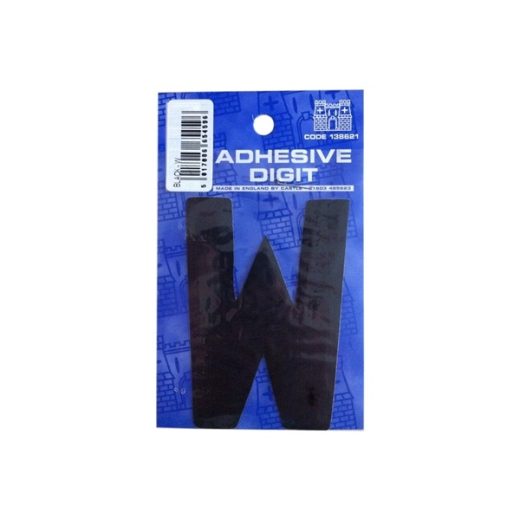 W - 3IN ADHESIVE BLACK PACK OF 12