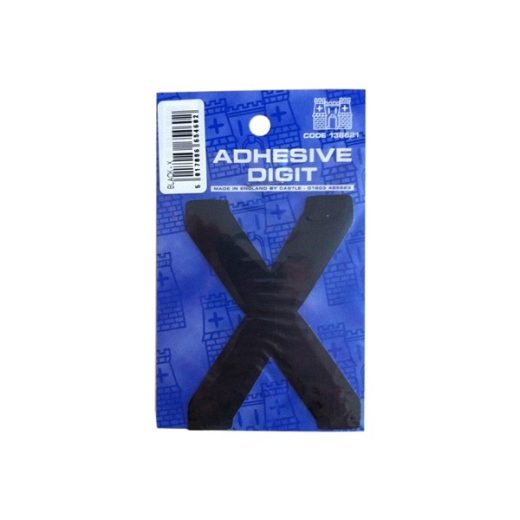 X - 3IN ADHESIVE BLACK PACK OF 12
