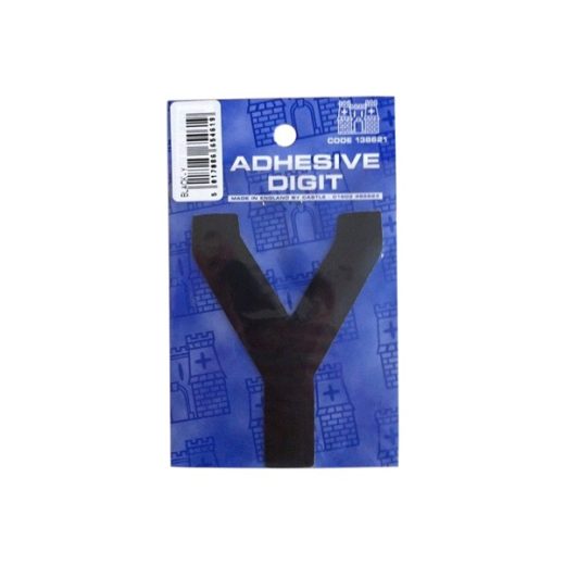 Y - 3IN ADHESIVE BLACK PACK OF 12