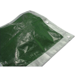 GREEN & SILVER TARPAULIN 5.4 X 3.6M