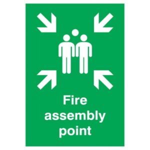 Fire Assembly Point Sign - Rigid Polypropylene - 420mm x 297mm