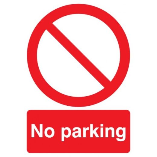 No Parking Sign - Rigid Polypropylene - 420mm x 297mm