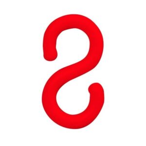 S Hook Chain Link - Red