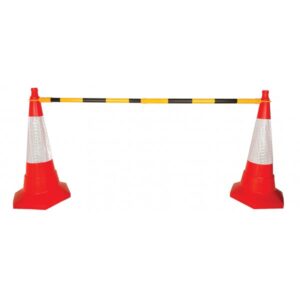 Retractable Cone Bar Barrier - Yellow/Black