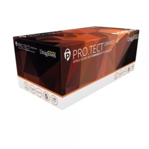 Unicare Protect Orange HD Nitrile Gloves - Medium