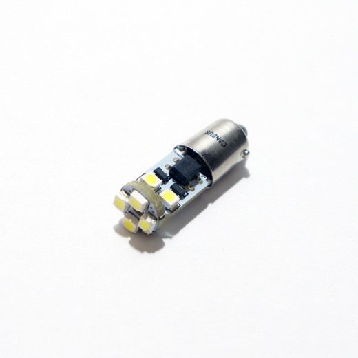 12V BA9S CANBUS 1-LED WHITE (X2)