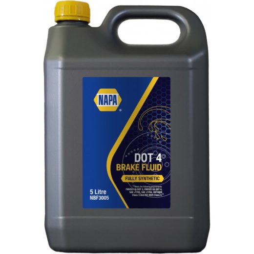 NAPA DOT 4 Brake Fluid - 5 Litre