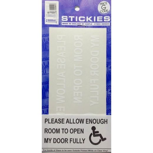 Outdoor Vinyl Sticker - Blue - Please Leave Enough Room..