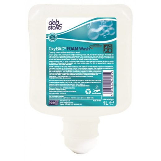 OXYBAC FOAM HAND WASH 1LTR CARTRIDGE