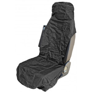 Airbag compatible seat cover to fit cars, and vans with seat mounted airbags.