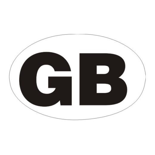 Outdoor Vinyl Sticker - White - Gb Oval