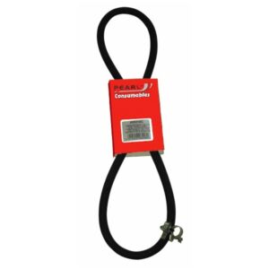 Rubber Fuel Hose & Clips Overbraided 5.5mm x 1m