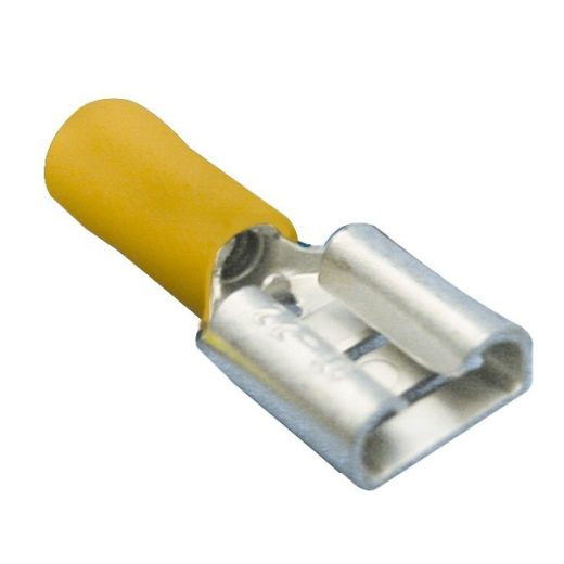 Wiring Connectors - Yellow - Female Slide-On 375 - Pack of 50