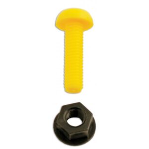 Number Plate Plastic Nut & Screw - Yellow