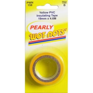 PVC Insulation Tape - Yellow - 19mm x 4.6m