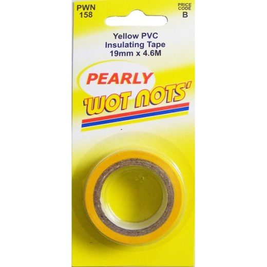PVC Insulation Tape - Yellow - 19mm x 4.6m
