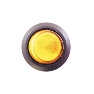 Mini Round Switch - Amber Illuminated