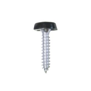 Number Plate Plastic Top Screw - Black - Pack Of 2