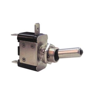 Heavy Duty On/Off Metal Toggle Switch - Red Illuminated