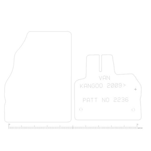 Rubber Tailored Car Mat - Renault Kangoo (2009 Onwards) - Pattern 2236