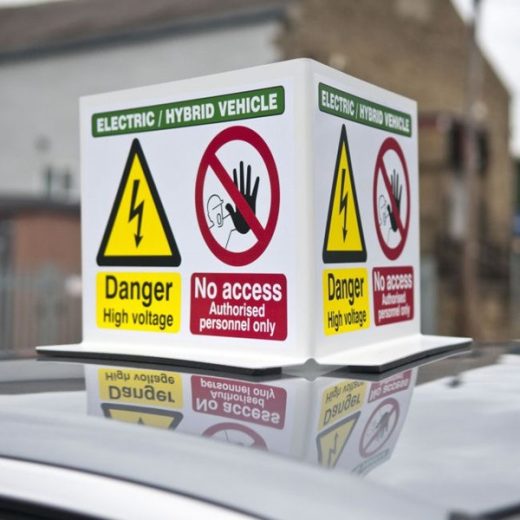 EV / Hybrid Vehicle - Roof Top Warning Sign