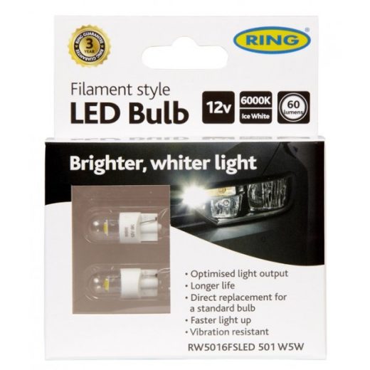 Filament Style LED - W5W 12V - 6000K