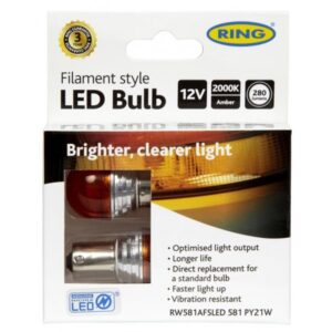 Filament Style LED - PY21W 12V - Amber