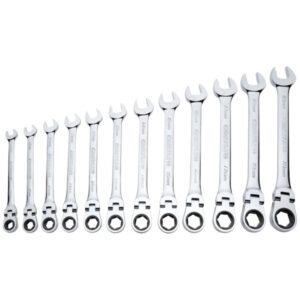 12PC FLEXIBLE RATCHETING WRENCH SET METRIC