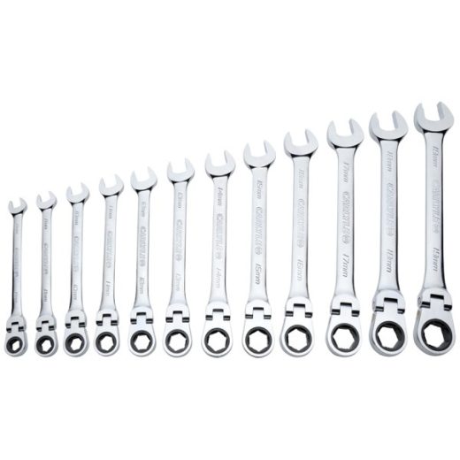12PC FLEXIBLE RATCHETING WRENCH SET METRIC