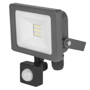 Slim Line LED Floodlight with PIR - Grey - 10W