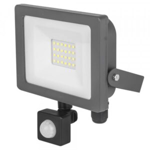 Slim Line LED Flood Light with PIR - Grey - 20W