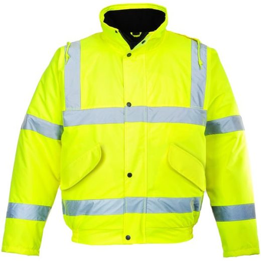 Hi-Vis Bomber Jacket - Yellow - Small