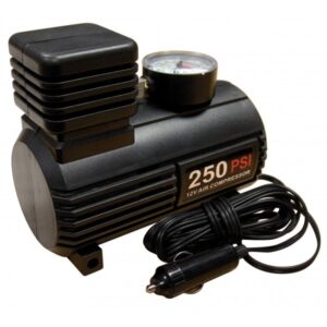 Tyre Inflator - 12V - Compact Compressor With Gauge - 0-250 PSI