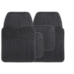 Universal Rubber Mat Set - Black - 4 Piece