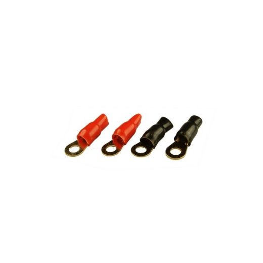 TERMINAL 4 AWG RED AND BLACK RINGS X 4