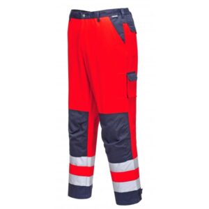 Lyon Texo Hi-Vis Trousers - Red/Navy - Large