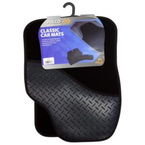 Standard Universal Mat Set - With Rubber Drivers Heel Pad - Black - 4 Piece