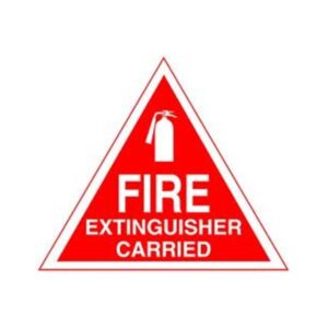 FIRE EXTINGUISHER CARRIED STICKER