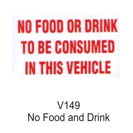NO FOOD AND DRINK STICKER