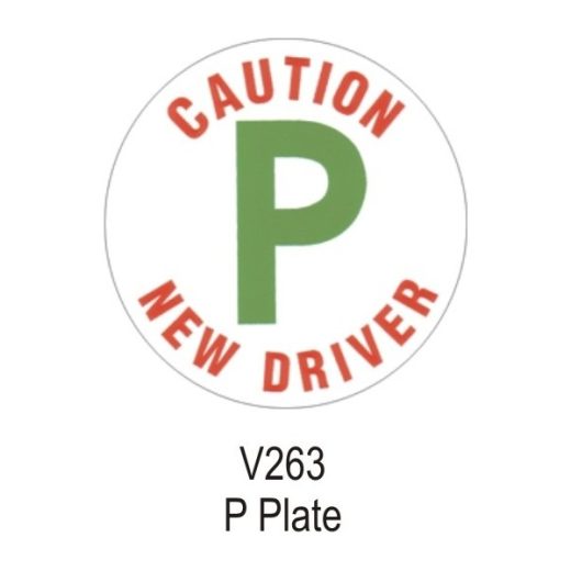 P PLATE STICKER