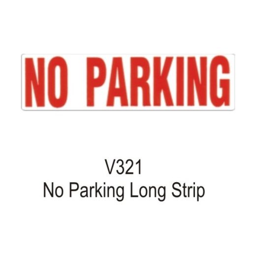 NO PARKING LONG STRIP STICKER