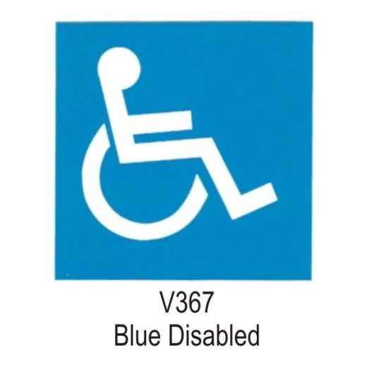 BLUE DISABLED STICKER