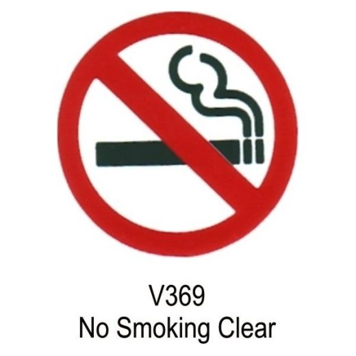 NO SMOKING CLEAR STICKER
