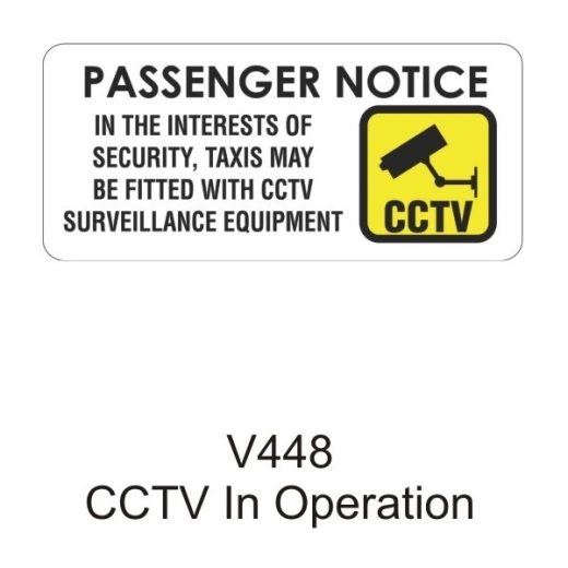 CCTV PASSENGER NOTICE STICKER