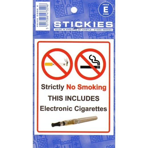 NO ELECTRONIC CIGARETTES STICKER