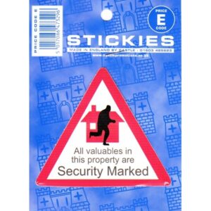 VALUABLES ARE SECURITY MARKED STICKER
